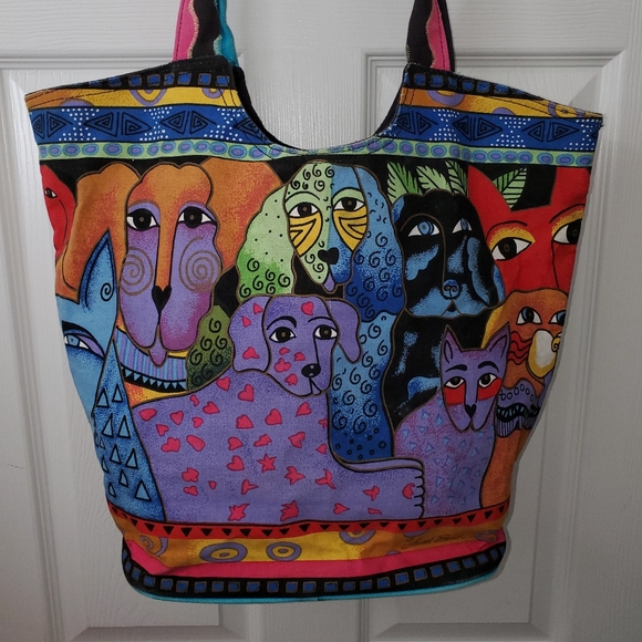 Laurel Burch Vintage Dog Tote Bag - Picture 4 of 16